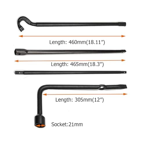 Dr.Roc Spare Tire Tool Kit with Spare Tire Jack Handle and Wheel Lug Wrench Spare Tire Kit Compatible with Toyota Tacoma 2005-2022 Spare Tire Tool