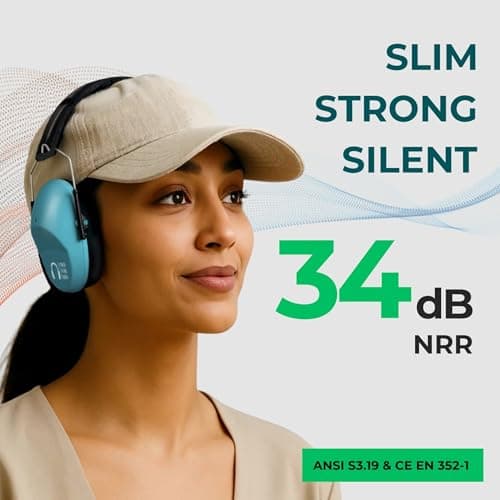 Pro For Sho 34dB Hearing Protection Ear Muffs – Highest NRR Compact Design Ear Protection for Loud Events & Sensory Use