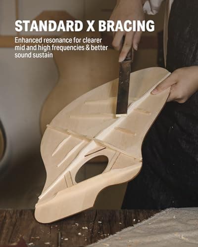 Donner 41” Acoustic Guitar Bundle for Beginners Adults with Online Lesson, 4/4 Full Size Steel Acustica Guitarra with Gig Bag, Tuner, Strap, Strings, Picks, Capos, Cutaway, Natural, DAG-1C/DAD-110C