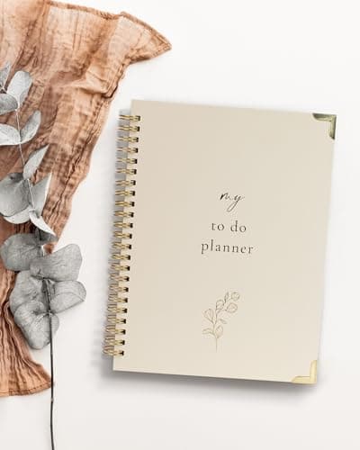 Beautiful To Do List Notebook - Aesthetic Daily Planner to Easily Organize Your Tasks And Boost Productivity - Stylish Undated ADHD Planner Gift and The Perfect School or Office Supplies For Women