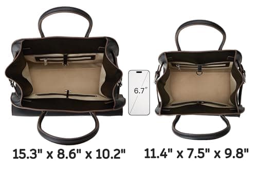 Yafirgeer Vegan Leather Tote Bags for Women Large Tote Retro Top-handle Bag Trendy Work Bag PU Leather Purses