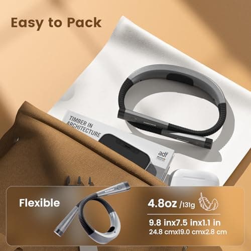 Glocusent Book Light, 3-Color & 6-Brightness Reading Light, Bendable Neck Light, 80-hr Lasting Rechargeable Book Light, Perfect Reading Lights for Books in Bed, Knitting, Repairing, Book Lovers Gifts