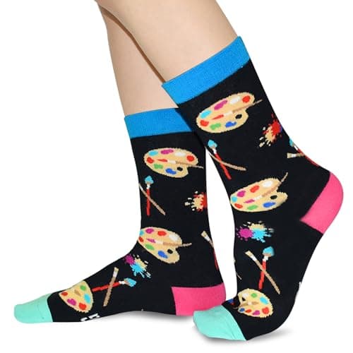 GOLIN Women Funny Crew Socks, Novelty Casual Socks Holiday Gifts Giving B0D1MQ2K3M