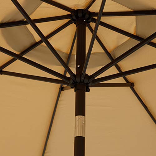 Blissun 9' Outdoor Patio Umbrella, Outdoor Table Umbrella, Yard Umbrella, Market Umbrella with 8 Sturdy Ribs, Push Button Tilt and Crank