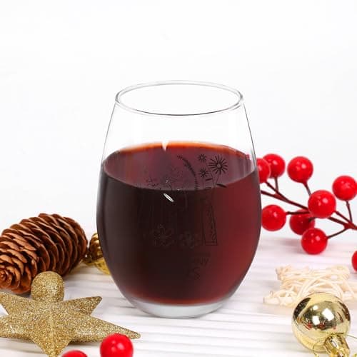 Jogskeor Book Lover Gift Stemless Wine Glass 15oz - There Is No Such Thing As Too Many Books Wine Glass for Book Lover, Birthday Christmas Gifts for Readers Bookworm Her Mom Him Dad Friend