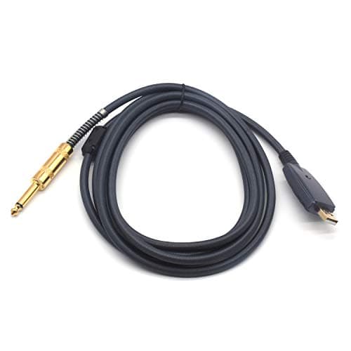 SiYear USB Guitar Cable -USB Interface Male to 6.35mm 1/4" TS Mono Electric Guitar Converter Cable, Guitar Computer Connector Cord Adapter for Instruments Recording Singing Etc(Blue Grey-3M