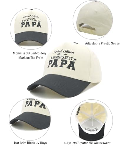 Vintage Adjustable Fathers Day Retirement Gifts from Daughter Son Wife Birthday Gifts for Grandpa/Dad/Papa Embroidered Baseball Cap B0FKGND3HJ
