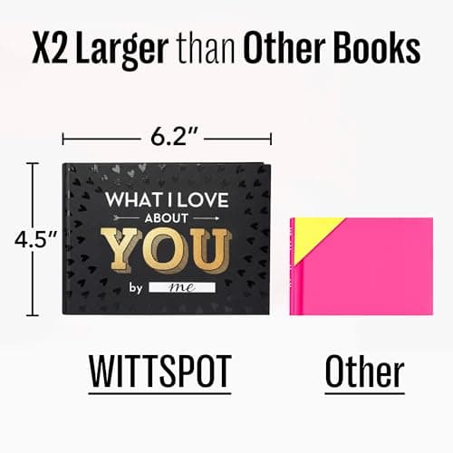 What I Love about You Book - Valentines Day Gifts for Him, Her - Fill-in-the-Blank Book for Men, Boyfriend, Husband, Women, Girlfriend, Wife, Him, Her - Couples Gifts for Anniversary, Christmas & More