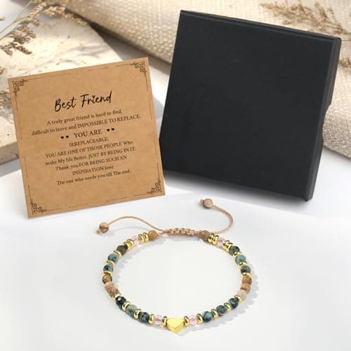 Sister Gift from Sister, Best Friend Friendship Bestie Bracelets, Turquoise Bracelet, Christmas Stocking Stuffers for Woman Unique Birthday Gifts for Women, Friend Gifts for Women B0G4LPC6X1