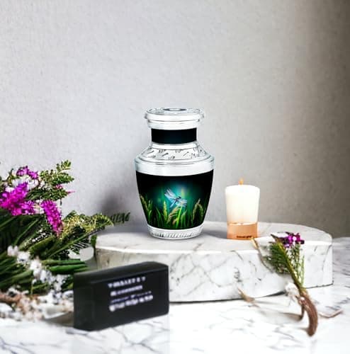 Keepsake Urn for Human Ashes, Sharing Urns, Cremated Remains Holder, Funeral Ashes Container, Burial Keepsake, Token Urns Set Dragonfly Burial Urns Funeral Urns for Women Beautiful Urn for Mom 3 Inch B0F7LBQX5G
