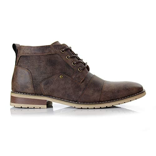 Ferro Aldo Men's Ankle Boots | Lace-Up Cap Toe Chukka Style Dress Boot | Casual Fashion for Work