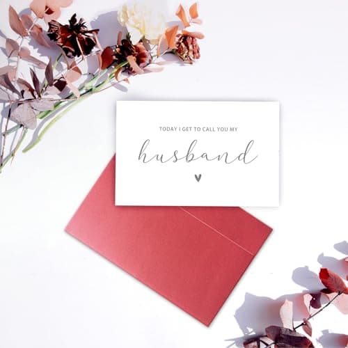 SuperShunhu Groom's Wedding Vows Card - Husband, To My Groom, To My Husband