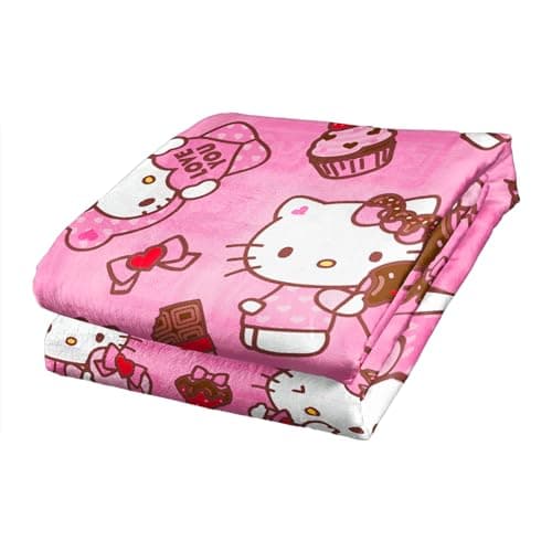 Northwest Hello Kitty Silk Touch Throw Blanket, 50" x 70", Love You Much