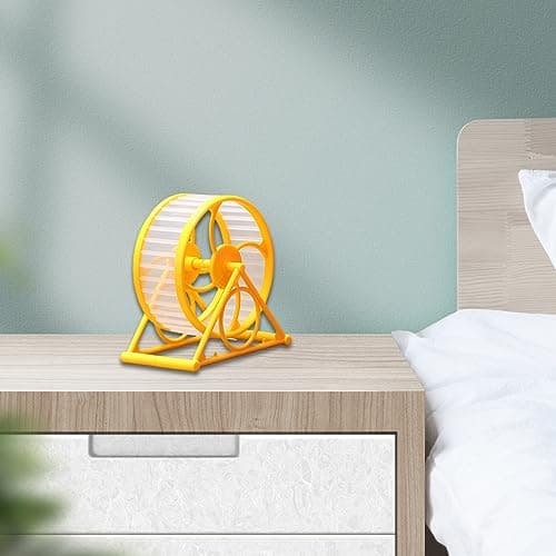 Pet Hamster Exercise Running Wheel with Stand Playing Supplies Cage Toy Gerbils Hamster Running Jogging Toy Hamster Running Wheel Small