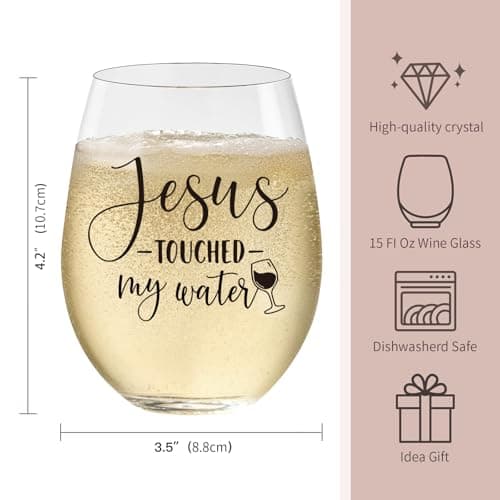 LITTLEBIGGER Friendship Gifts for Women – Christmas Wine Glasses – 15 oz Scratch-Resistant Wine Glass, Birthday Gifts for Women, Mom, Sisters, Friends, Gifts for Christians, Christmas gifts