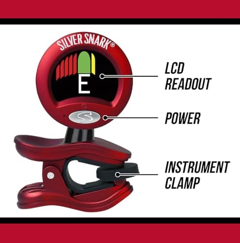 Snark Silver Snark Chromatic Tuner, Red (SIL-RED)