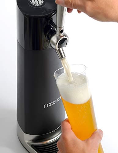 FIZZICS - DraftPour Beer Dispenser - Converts Any Can or Bottle Into a Nitro-Style Draft, Gift for Men and Beer Enthusiast, Beer Tap Draft Machine - Carbon