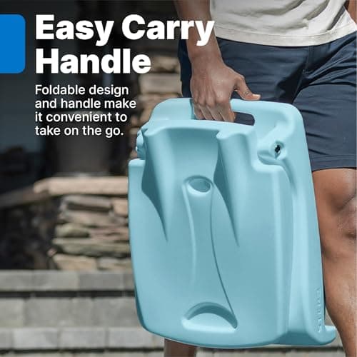 Step2 Foldable Adult Flip Seat, Portable Outdoor Chair for Poolside, Tailgating, Camping, Picnic Chair, Provides Back Support When Sitting on Ground, White