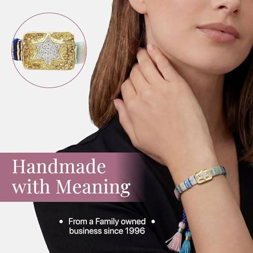 Star of David Macrame Friendship Bracelet Jewish Women Gift B07FY3824Z