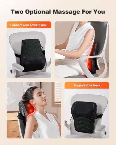 Shiatsu Neck Massager with Heat, 3D Kneading Back Massage Pillow for Pain Relief, Massagers for Neck and Back, Shoulder, Leg, Gifts for Men Women Mom Dad, Stress Relax at Home Office and Car