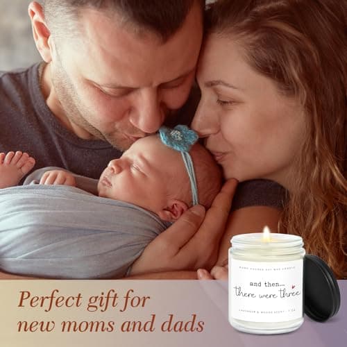 New Mom Gifts, Postpartum Gift for Moms, Gift for New Moms After Birth, New Parents Gifts for Couple, First Time Mom to Be - Lavender Scented Candle 7oz B0FG26C97G
