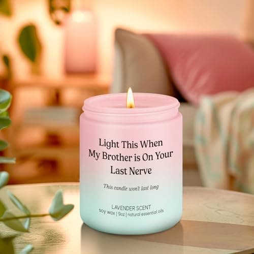 LEADO Scented Candle - Sister in Law Gifts - Funny Bridal Shower, Wedding, Christmas, Birthday Gifts for Sister in Law, Brother, Brothers Girlfriend, Bride - Happy Birthday Present Ideas for SIL