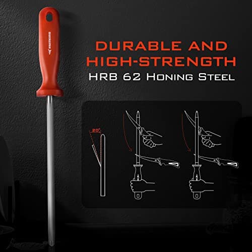 KastKing Intimidator Bait Knife and Filet Knives, Ultra-Sharp G4116 German Stainless-Steel Blades, Fresh or Saltwater, Non-Slip Handle, Durable Storage Bag, and Honing Rod