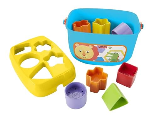 BPA-free plastic,ASTM F963 compliant, sorting + stacking skills, 10 blocks + bucket, no batteries Fisher-Price Baby's First Blocks, Ages 6+ Months B01NCUSC7V