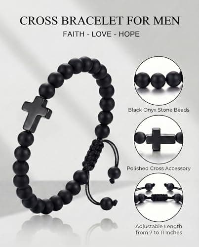 Gift for Easter, Christmas, Birthday, Valentines Day ... Tarsus Cross Bracelet for Men Teens, Fashion Jewelry Christian Gifts B0GG4FDP6Q