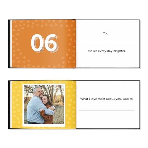 What I Love about Dad Book, Fill-in-the-Blank Book for Dad - Father's day Gifts for Dad from Daughter, Son, Kids - Birthday Gifts for Dad, Dad Birthday Gifts - Dad Christmas Gifts, Stocking Stuffer