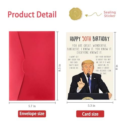 Funny 50th Birthday Card, Great 50th Birthday Gifts, Naughty Birthday Card for Him Her, Great 50 Years Old Birthday Decorations for Parents