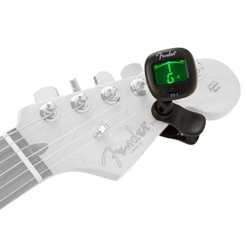 Fender FT-1 Professional Guitar Tuner Clip On, with 1-Year Warranty, Full-Range Chromatic Guitar Tuner with Dual-Rotating Hinges, A4 Calibration