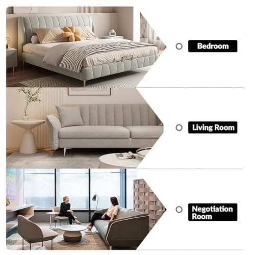 The support you need Classic 3-Seater Sofa with Premium Leather Upholstery, Stylish & Comfortable Sofa for Living Room or Office, Easy to Maintain & Long-Lasting Camel