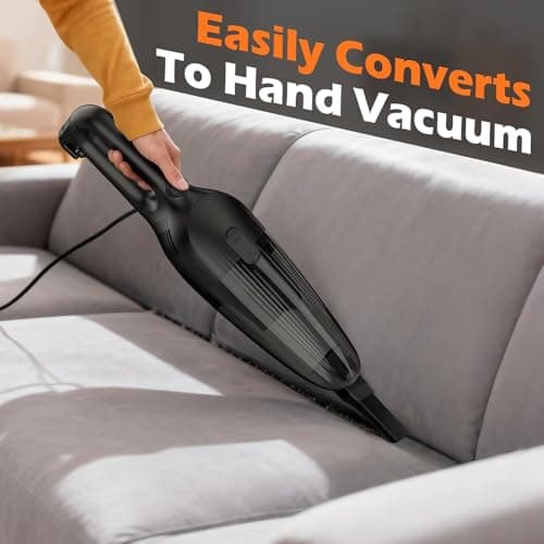 Zefiro 600W 28kpa Small Corded Stick Vacuum,16Ft Corded Handheld Vacuum Cleaners for Home, Hard Floor, Carpet, Pet Hair,Dorm,RV