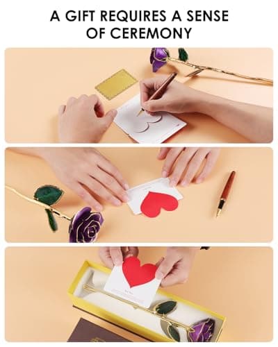 Handpicked real rose dipped in 24K gold; a one-of-a-kind keepsake for women on Valentine’s Day, Mother’s Day & anniversaries 24K Gold Dipped Real Rose, Forever Flower, Purple B0F93N2SKX