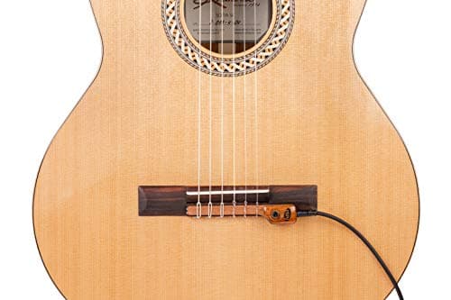 KNA NG-2 Portable Piezo Nylon String Classical Flamenco Guitar Pickup – Natural Acoustic Tone, Lightweight, Detachable, Onboard Volume Control, Passive No Battery Required, Easy Installation