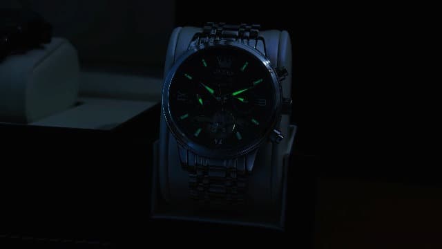 OLEVS Automatic Watches for Men Luxury Skeleton Multi-Function Mechanical Watch Self Winding Date Waterproof Luminous Mens Watch