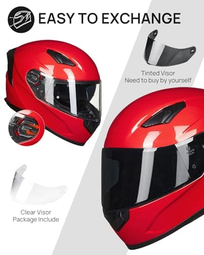 ILM Motorcycle Helmets Full Face with Anti-Fog Pinlock for Cascos para Motos Snowmobile Mens Women Heated Shield Compatible DOT Model 129