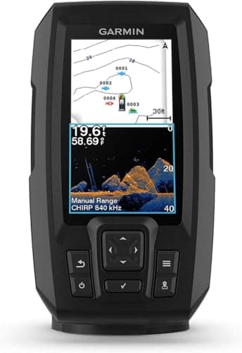 Garmin Striker Vivid 4cv Fishfinder with Transducer - 4-inch LCD Display - Easy-to-Use Scanning Sonar - Color Palettes, 11.2 Ounces (010-02550-00)
