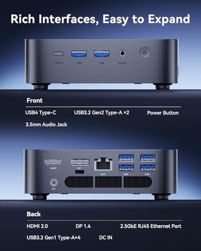 ACEMAGIC Mini Gaming PC, Intel Cere i9 13900HK 32GB RAM 1TB SSD (14C/20T) up to 5.4GHz USB4/HDMI/DP/Wifi 6E 2.5G LAN,Mini PC Windows 11 pro Small Computers Desktop Beat i9 12900HK/7840HS/6800H