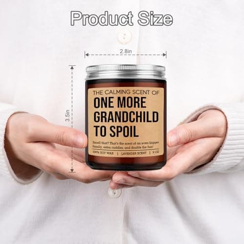 Miracu One More Grandchild Candle, Pregnancy Announcement for Grandparents, Baby Announcements Ideas, Pregnancy Reveal to Parents, Funny 2nd, Second Baby, Grandparents Again Gifts for Grandma Grandpa