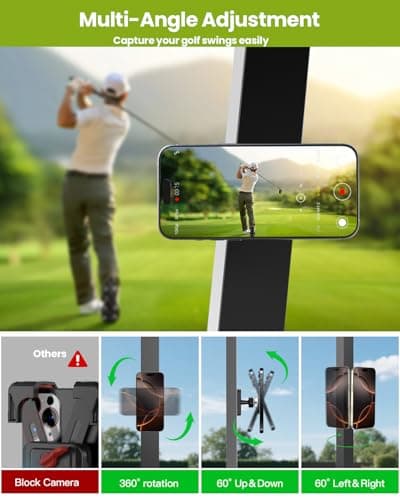 Stocking Stuffers Gifts for Men Dad Him, Magnetic Golf Cart Phone Holder, 360° Rotation Golf Accessories for Mens Gifts, Mens Stocking Stuffers 2025, White Elephant Gifts for Grandpa Papa Husband