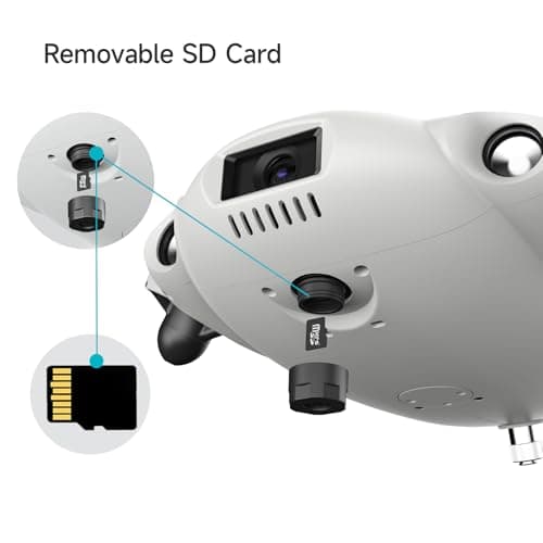 【2025 New】FIFISH V-EVO 4K60FPS Underwater Drone with Robotic Arm, with Removable SD Card, QYSEA AI Vision Lock 360° Omnidirectional Movement Underwater ROV with Depth Hold,330ft Dive