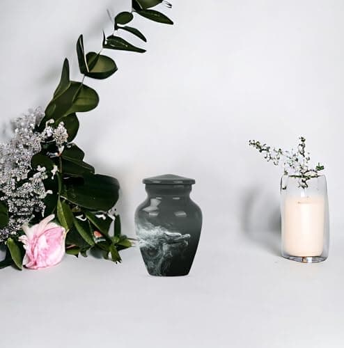 Dragon Urn, 3 Inch - Compact Urns for Human Ashes - Unique Urns - Burial Urns for Ashes - Artistic Urns - Small Decorative Urn - Memorial Urns for Grandparents - Pack of 1, Black B0D8BR9288