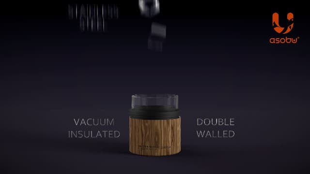 asobu Whiskey Sleeve Glass – Insulated Bourbon Tumbler with Premium Rocks Glass, BPA-Free, Double-Wall Stainless Steel, Keeps Drinks Cold Longer, 10.5oz