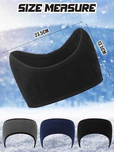 BBTO 3 Pcs Fleece Ear Warmers Muffs for Men Women Headband Ear Muffs Winter Covers for Cold Weather Running Cycling Ski