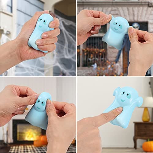 New 6 Packs-Halloween Squishies Toys Slow Rising Party Favors:Pumpkin,Zombie,Black Cat,Mummy,Vampire,Ghost Halloween Treat Bag Classroom Prizes,Stress Relief Toys for Kids Toddlers Gift