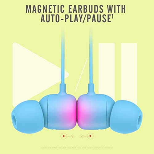 Beats Flex Wireless Earbuds - Apple W1 Headphone Chip, Magnetic Earphones, Class 1 Bluetooth, 12 Hours of Listening Time, Built-in Microphone - Flame Blue