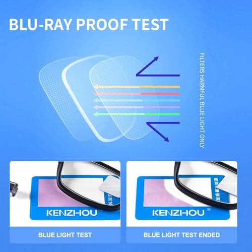 K KENZHOU Blue Light Glasses for Woman Men Bluelight Blocking Glasses for Computer Gaming Phones,Anti Eye Strain & UV Glare