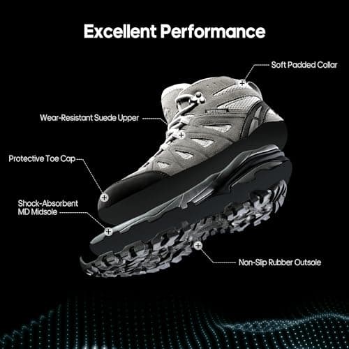 NORTIV 8 Women's Waterproof Hiking Boots Outdoor Trekking Camping Trail Hiking Boot Seeker